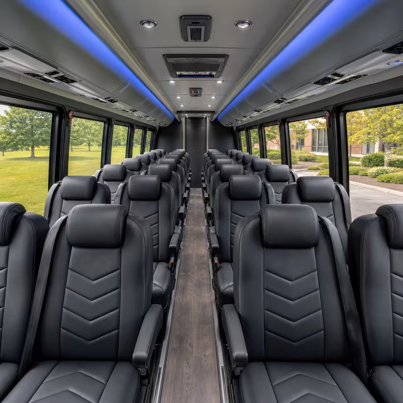 15-35 Passenger Minibus Interior