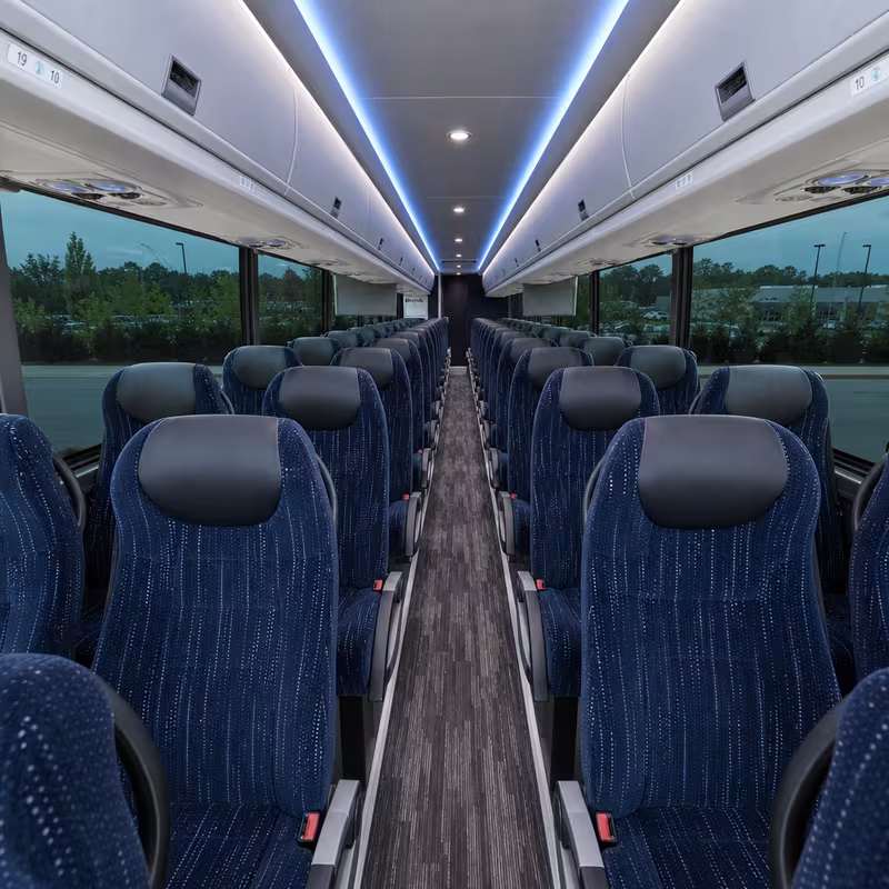 40-56 Passenger Charter Bus Interior