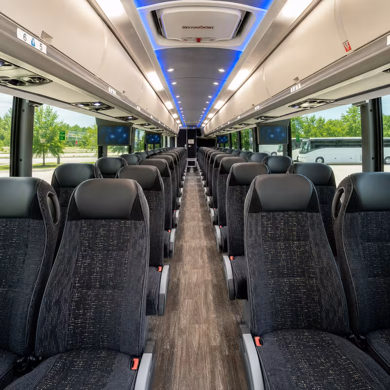 40-56 Passenger Charter Bus Interior