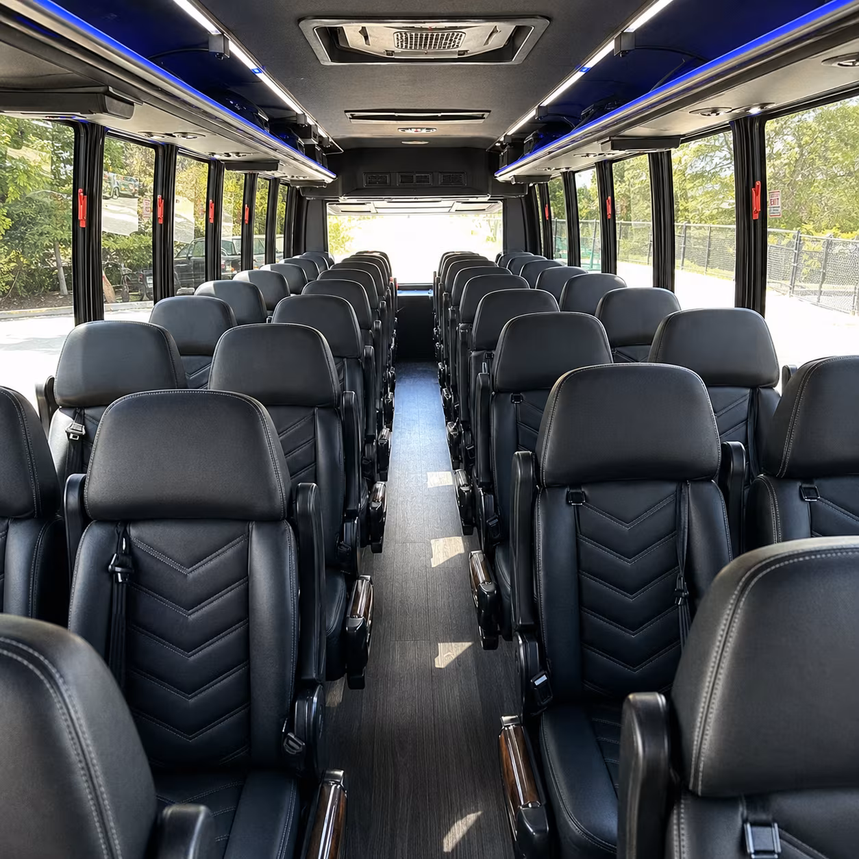 Overland Park Airport Shuttle & Transportation party bus exterior