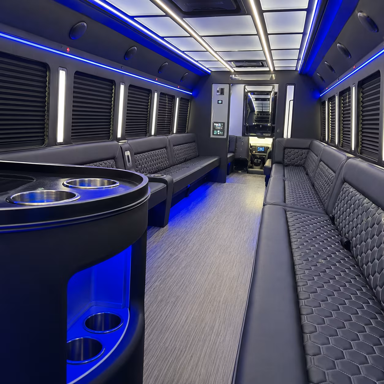 Overland Park Bachelor & Bachelorette Transportation party bus exterior