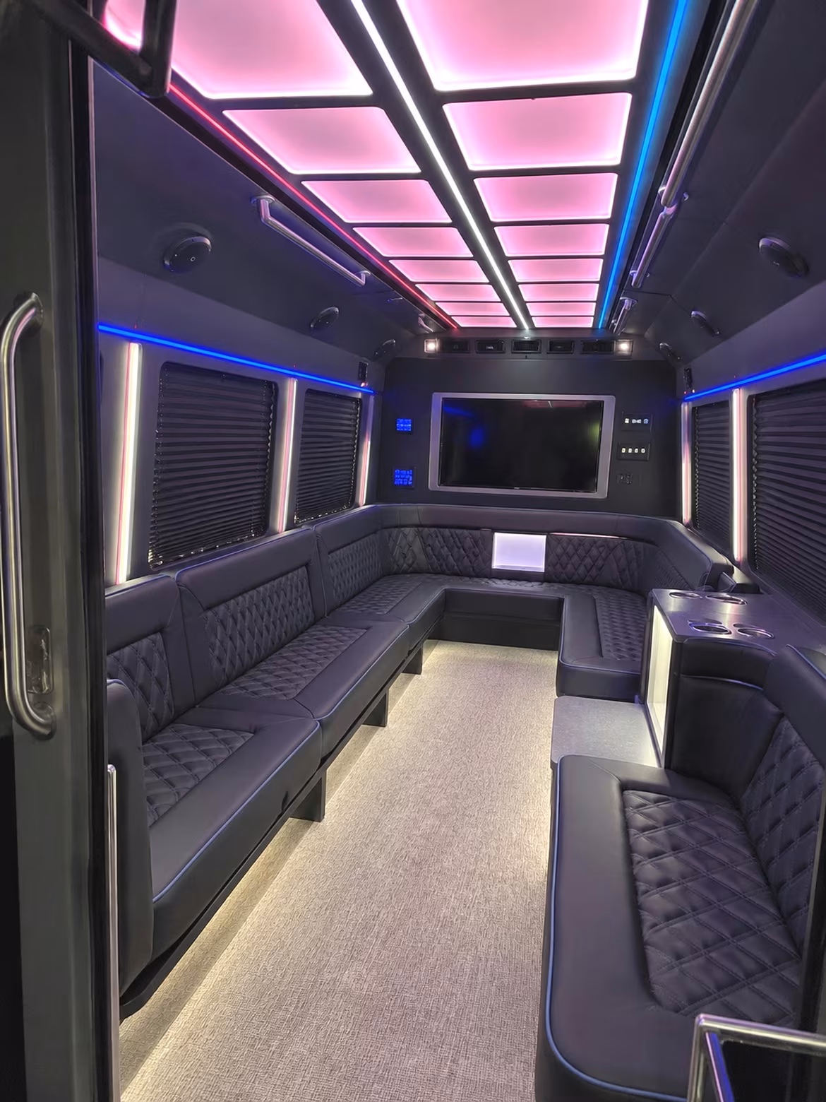 Overland Park Bachelor & Bachelorette Transportation party bus interior