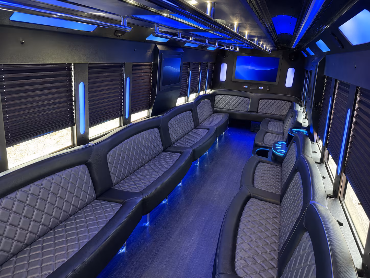 Overland Park Private Event Transportation party bus exterior
