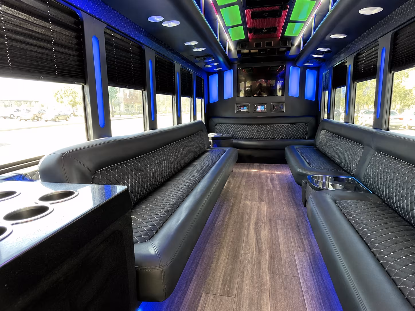 Overland Park Private Event Transportation party bus exterior