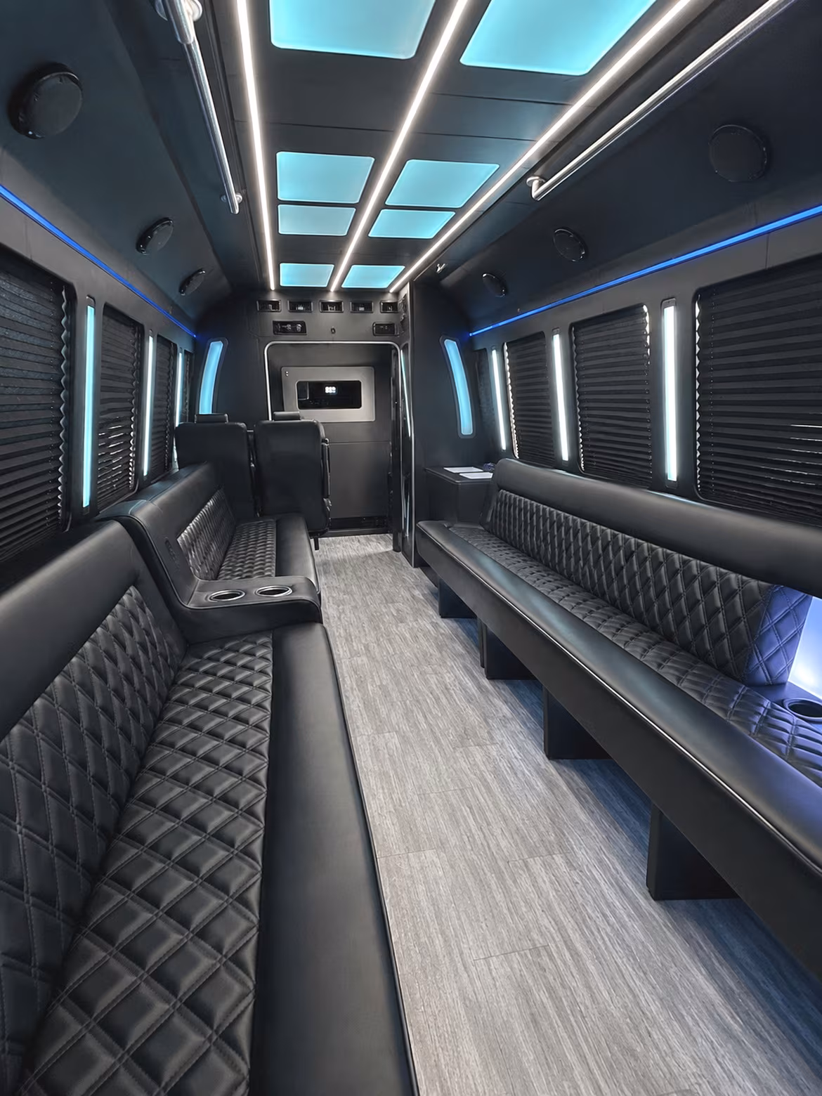 Overland Park Prom & Homecoming Transportation party bus interior
