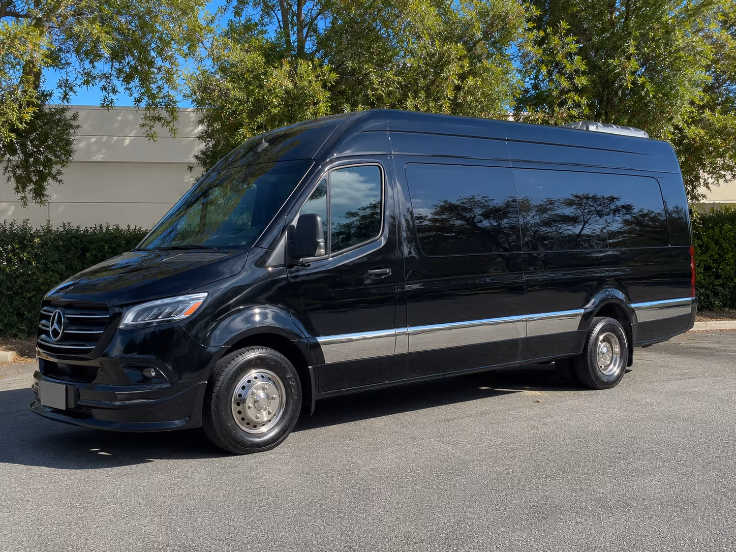 Overland Park School Event Transportation party bus exterior