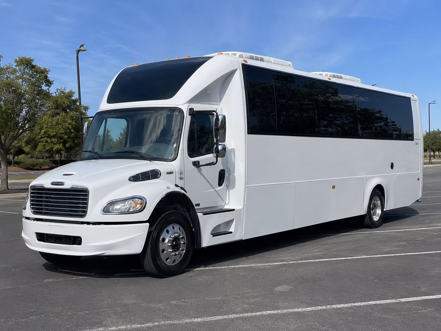Overland Park Sporting Event Transportation party bus exterior