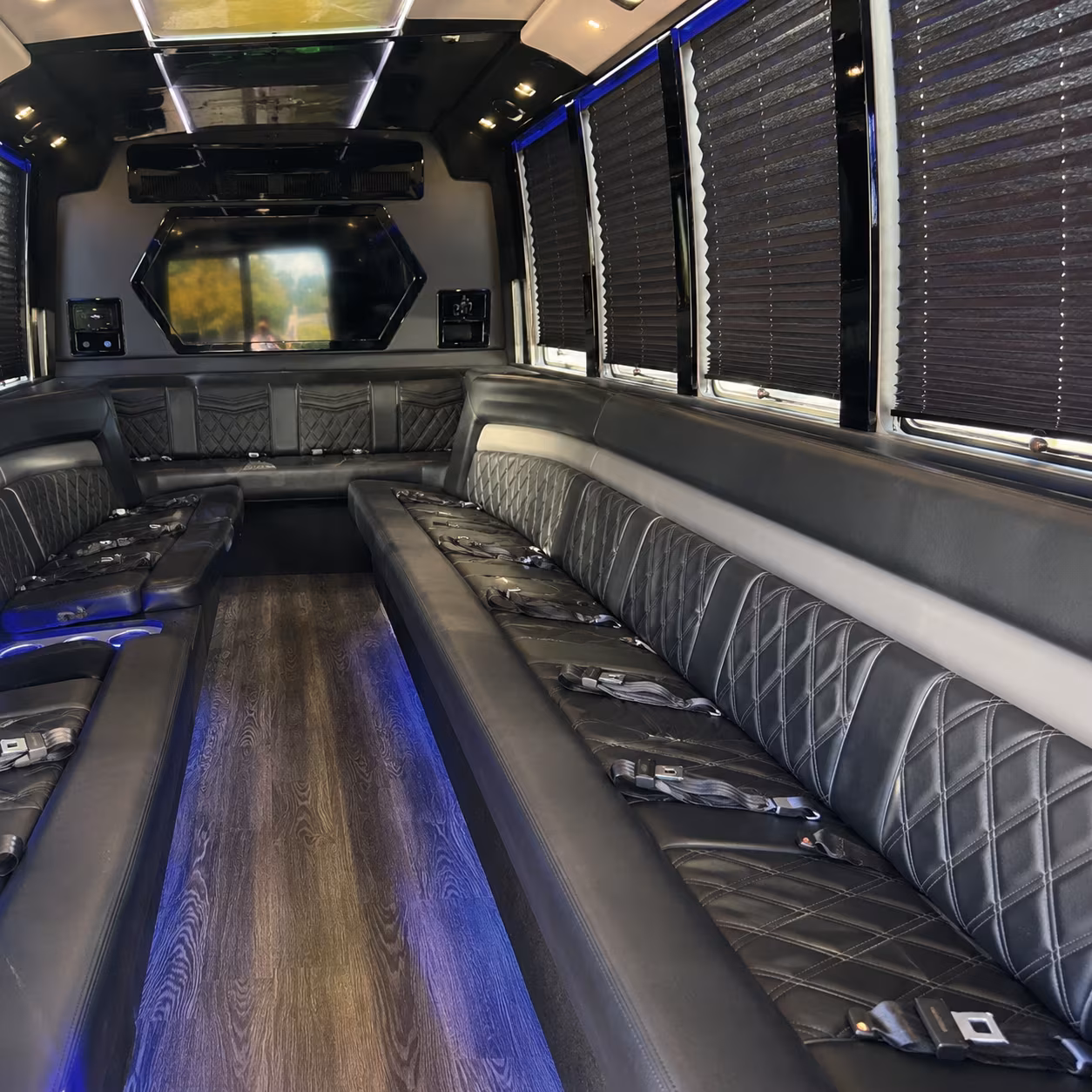 Overland Park Sporting Event Transportation party bus exterior