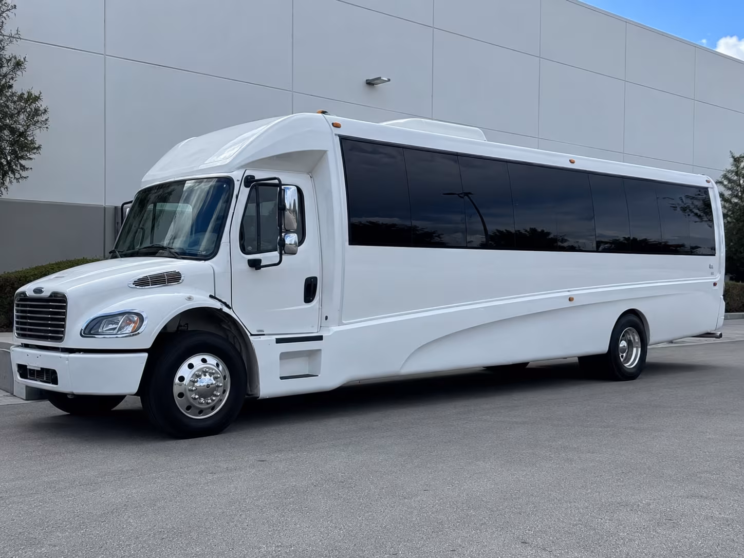 Overland Park Wedding Transportation party bus exterior