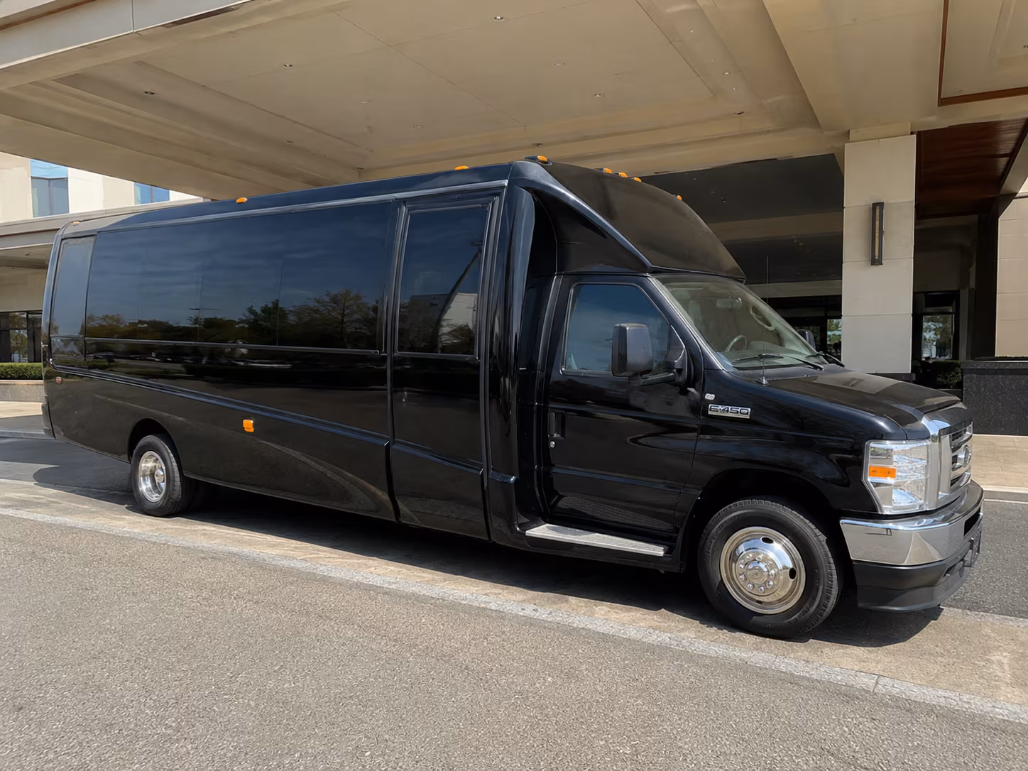 Overland Park Wedding Transportation party bus exterior