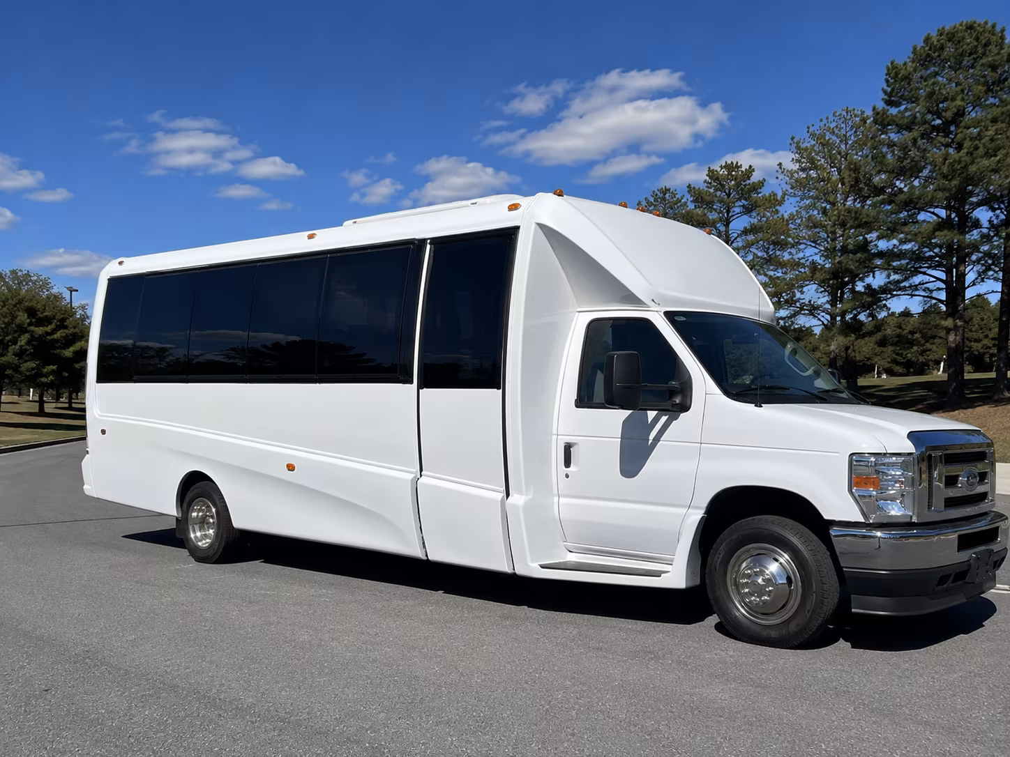 Overland Park Wedding Transportation party bus exterior
