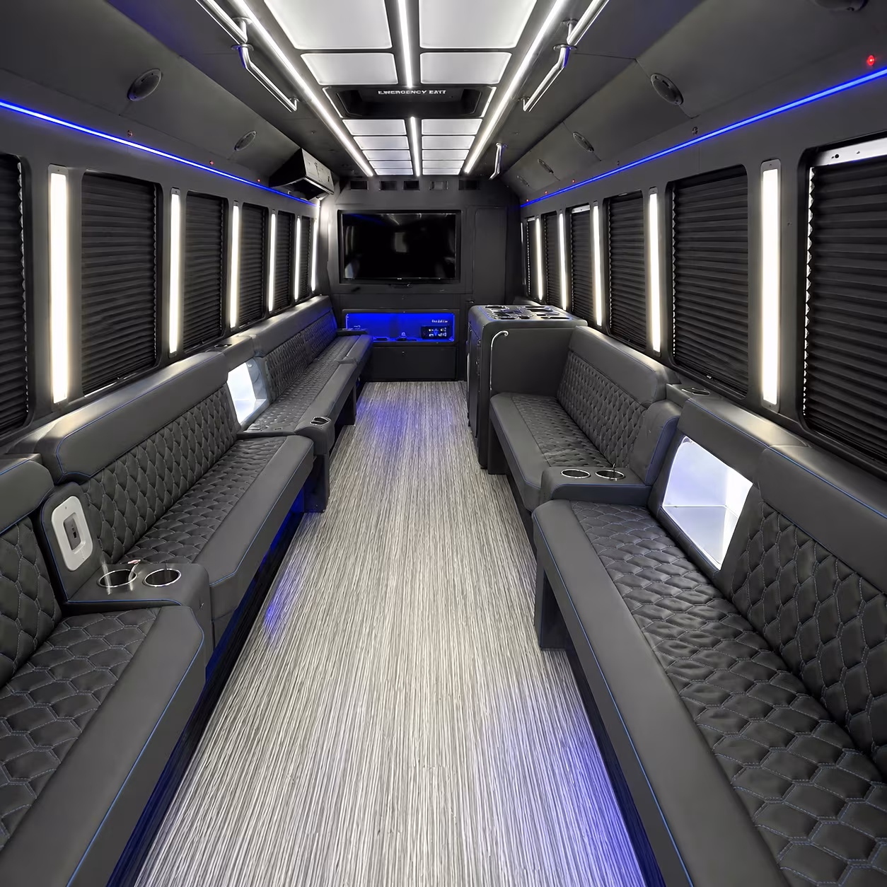 Overland Park Winery Tour & Pub Crawl Transportation party bus interior